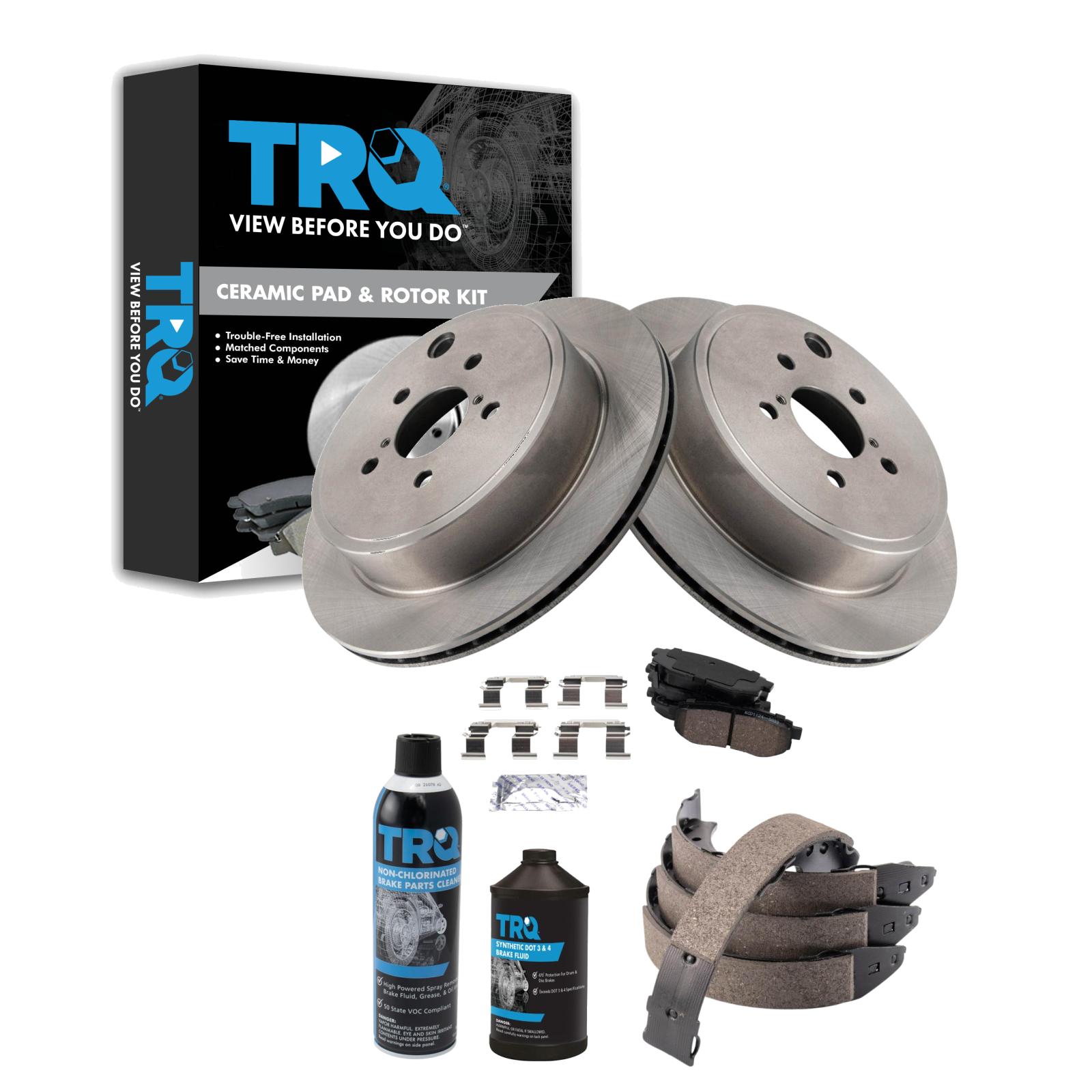TRQ Rear Brake Pad & Rotor Kit BKA42491 Fits Select 2017-2020 Toyota 86 , 2013-2017 Subaru BRZ , 2013-2016 Scion FR-S , 2013-2014 Subaru Legacy