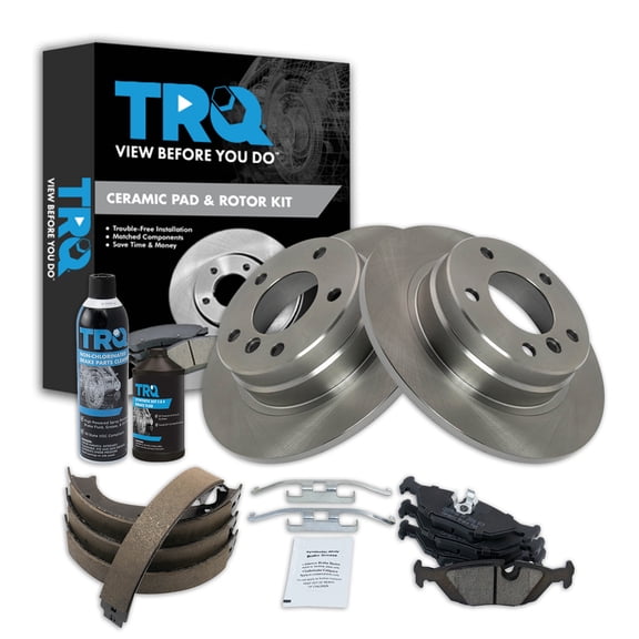 TRQ Rear Brake Pad & Rotor Kit BKA42518 Fits Select 1992-1992 BMW 318i , 1992-1993 BMW 325i