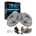 thumbnail image 1 of TRQ Rear Brake Pad & Rotor Kit Brake Pads Brake Rotor Parking Brake Shoe Set Semi-Metallic Fits Select 2009-2011 Ford F-150, 1 of 4