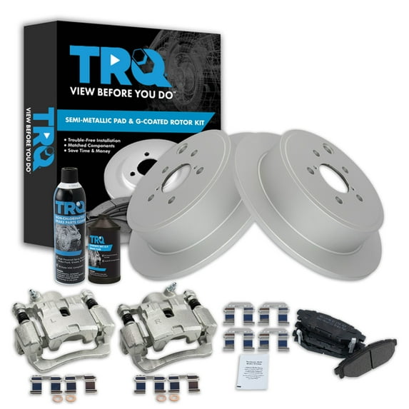 TRQ Rear Brake Pad & Rotor Kit BKA45072 Fits Select 2009-2013 Subaru Forester , 2008-2014 Subaru Impreza