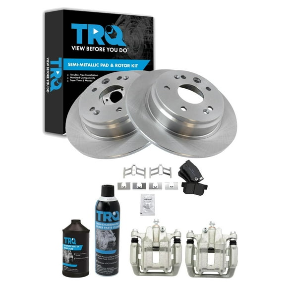 TRQ Rear Brake Pad & Rotor Kit BKA45470 Fits Select 1999-2003 Acura TL
