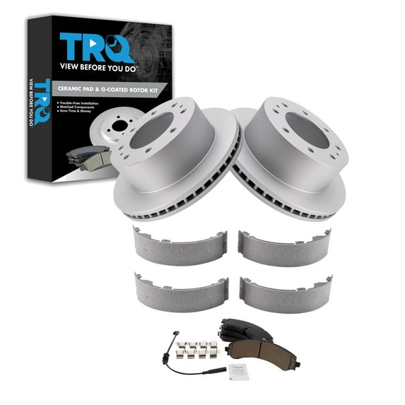 TRQ Rear Brake Pad & Rotor Kit Fits Select 2020-2021 Chevrolet 2020-2021 GMC