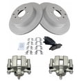 thumbnail image 1 of TRQ Rear Brake Pad & Rotor Kit Brake Caliper Brake Pads Brake Rotor Ceramic Vented Premium G-Coated Fits Select 2003-2007 Nissan Murano 2004-2009 Quest, 1 of 5