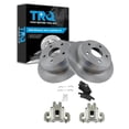 thumbnail image 1 of TRQ Rear Brake Pad & Rotor Kit Brake Caliper Brake Pads Brake Rotor Semi-Metallic Fits Select 1999-2004 Jeep Grand Cherokee, 1 of 4