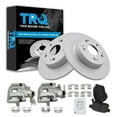 thumbnail image 1 of TRQ Rear Brake Pad & Rotor Kit Brake Caliper Brake Pads Brake Rotor Semi-Metallic Premium G-Coated Fits Select 2009-2014 Acura TSX 2008-2012 Honda Accord, 1 of 4