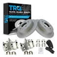 thumbnail image 1 of TRQ Rear Brake Pad & Rotor Kit Brake Caliper Brake Pads Brake Rotor Semi-Metallic Solid Premium G-Coated Fits Select 2008-2009 Buick LaCrosse 2006-2010 Chevrolet Impala 2006-2007 Monte Carlo, 1 of 6