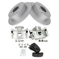 thumbnail image 1 of TRQ Rear Brake Pad & Rotor Kit Brake Caliper Brake Pads Brake Rotor Semi-Metallic Solid Premium G-Coated Fits Select 2009-2011 Mitsubishi Lancer 2008-2013 Outlander, 1 of 6