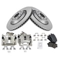 thumbnail image 1 of TRQ Rear Brake Pad & Rotor Kit Brake Caliper Brake Pads Brake Rotor Semi-Metallic Vented Premium G-Coated Fits Select 2010 Volkswagen CC Passat, 1 of 6