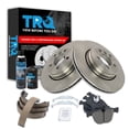 thumbnail image 1 of TRQ Rear Brake Pad & Rotor Kit Brake Chemical Kit Brake Pads Brake Rotor Parking Brake Shoe Set Ceramic Fits 2008-2010 BMW 535i 2004-2005 545i 2006-2010 550i 645Ci 2007-2010 650i, 1 of 5