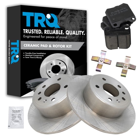 TRQ Rear Ceramic Brake Pad and Rotor Set Fits 97-98 Saab 900 99-02 Saab 9-3 03 9-3 SE 01-03 Saturn L200 with Rear Disc Brakes 01-05 Saturn L300 01-03 LW300