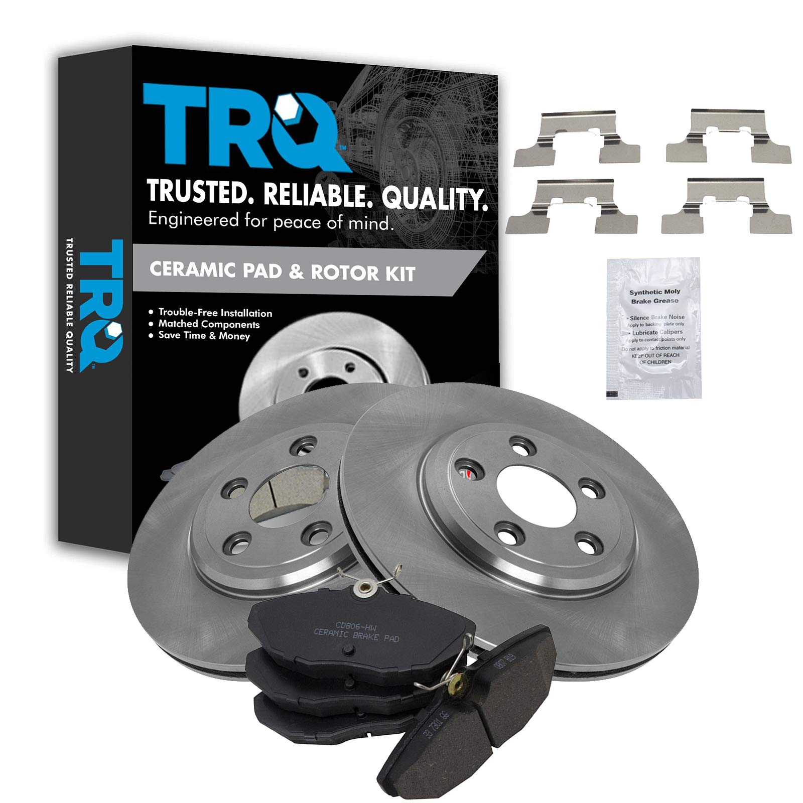 Front Disc Brake Pad & Rotor Kit For Lincoln LS & Jaguar S-Type – Ceramic, AM Autoparts