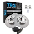 thumbnail image 1 of TRQ Rear Brake Pad & Rotor Kit Brake Pads Brake Rotor Ceramic Fits Select 2006-2012 Ford Fusion 2007-2012 Lincoln MKZ 2006 Zephyr 2006-2013 Mazda 6 2006-2010 Mercury Milan, 1 of 4