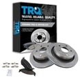 thumbnail image 1 of TRQ Rear Brake Pad & Rotor Kit Brake Pads Brake Rotor Ceramic Fits Select 2007-2009 Chrysler Aspen 2005-2009 Dodge Durango 2002-2010 Ram 1500 2011-2018 Ram 1500 2019-2023 1500 Classic, 1 of 5