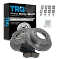 thumbnail image 1 of TRQ Rear Brake Pad & Rotor Kit Brake Pads Brake Rotor Ceramic Fits Select 2010-2022 Lexus GX460 Toyota 4Runner 2010-2014 FJ Cruiser, 1 of 5