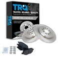 thumbnail image 1 of TRQ Rear Brake Pad & Rotor Kit Brake Pads Brake Rotor Ceramic Fits Select 2011-2014 Ford Edge 2011-2019 Explorer 2009-2019 Flex 2010-2019 Taurus 2009-2012 Lincoln MKS MKT 2011-2015 MKX, 1 of 5