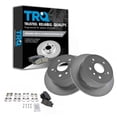 thumbnail image 1 of TRQ Rear Brake Pad & Rotor Kit Brake Pads Brake Rotor Ceramic Premium G-Coated Fits Select 2007-2012 Lexus ES350 2008-2012 Toyota Avalon 2007-2011 Camry, 1 of 5