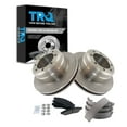 thumbnail image 1 of TRQ Rear Brake Pad & Rotor Kit Brake Pads Brake Rotor Parking Brake Shoe Set Ceramic Fits Select 2005-2012 Ford F-350 Super Duty 2011-2012 F-450 Super Duty, 1 of 6