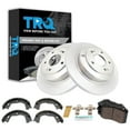 thumbnail image 1 of TRQ Rear Brake Pad & Rotor Kit Brake Pads Brake Rotor Parking Brake Shoe Set Ceramic Fits Select 2010-2013 Hyundai Genesis Coupe, 1 of 4