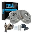 thumbnail image 1 of TRQ Rear Brake Pad & Rotor Kit Brake Pads Brake Rotor Parking Brake Shoe Set Semi-Metallic Fits Select 2005-2010 Scion tC, 1 of 4