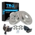 thumbnail image 1 of TRQ Rear Brake Pad & Rotor Kit Brake Pads Brake Rotor Parking Brake Shoe Set Semi-Metallic Fits Select 2009-2010 Pontiac Vibe 2009-2013 Toyota Matrix, 1 of 4