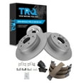 thumbnail image 1 of TRQ Rear Brake Pad & Rotor Kit Brake Pads Brake Rotor Parking Brake Shoe Set Semi-Metallic Premium G-Coated Fits Select 2004-2008 Acura TL 2003-2011 Honda Element, 1 of 4