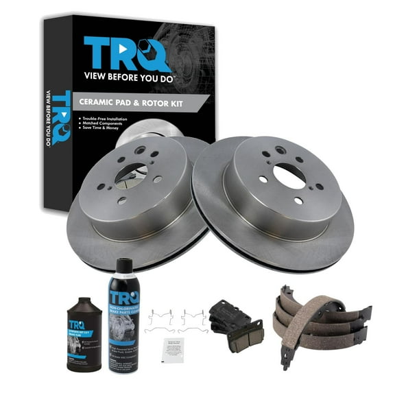TRQ Rear Brake Pad & Rotor Kit Fits 2006-2013 Lexus