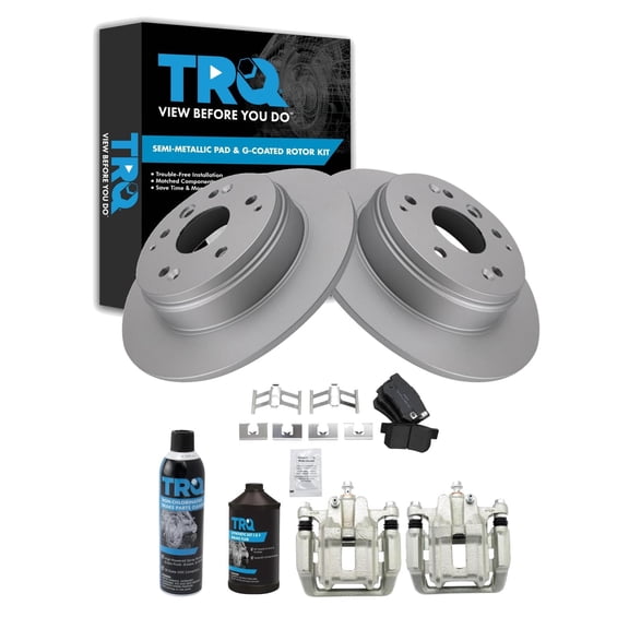 TRQ Rear Brake Pad & Rotor Kit Fits 2007-2008 Acura TL 2003-2011 Honda Element