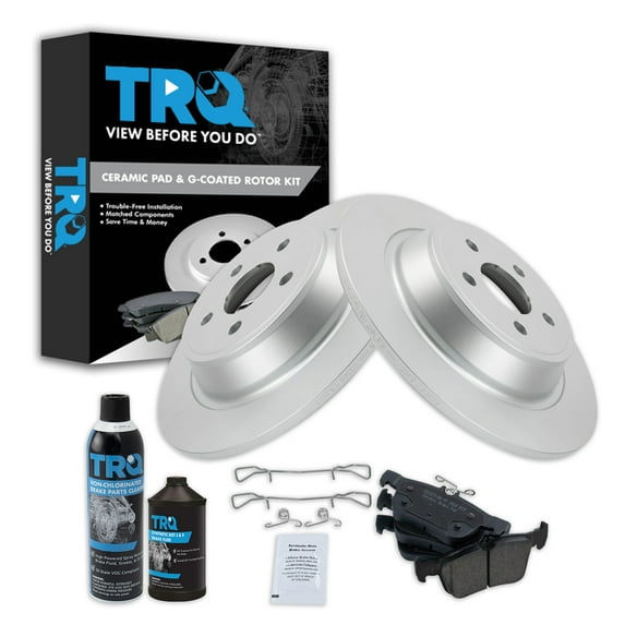 TRQ Rear Brake Pad & Rotor Kit Fits 2015-2021 Ford 2016-2020 Lincoln