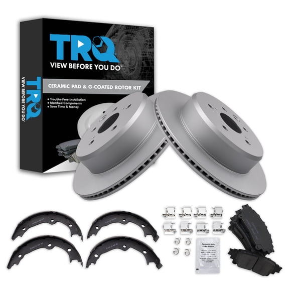 TRQ Rear Brake Pad & Rotor Kit Fits Select 2016 Lexus GS350 GS450h IS200t IS300 IS350 RC350