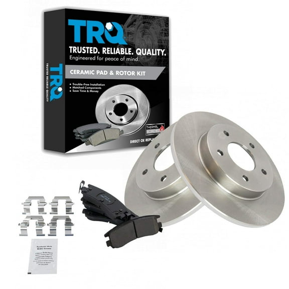 TRQ Rear Brake Pad & Rotor Kit Fits Select LeSabre Park Ave Escalade Bonneville