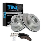 TRQ Rear Brake Pad and Rotor Set Ceramic Fits 2009-2018 Chevrolet Express 3500 Savana 3500