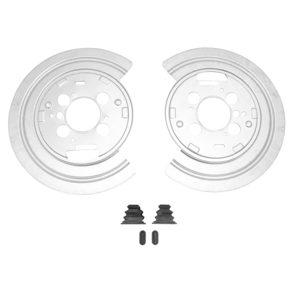 TRQ Rear Brake Rotor Backing Plate Dust Shield Set Direct Fit for Aspen Durango BCA93573