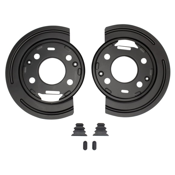 TRQ Rear Brake Rotor Backing Plate Dust Shield Set Direct Fit for Chevrolet GMC Van Pickup Truck New