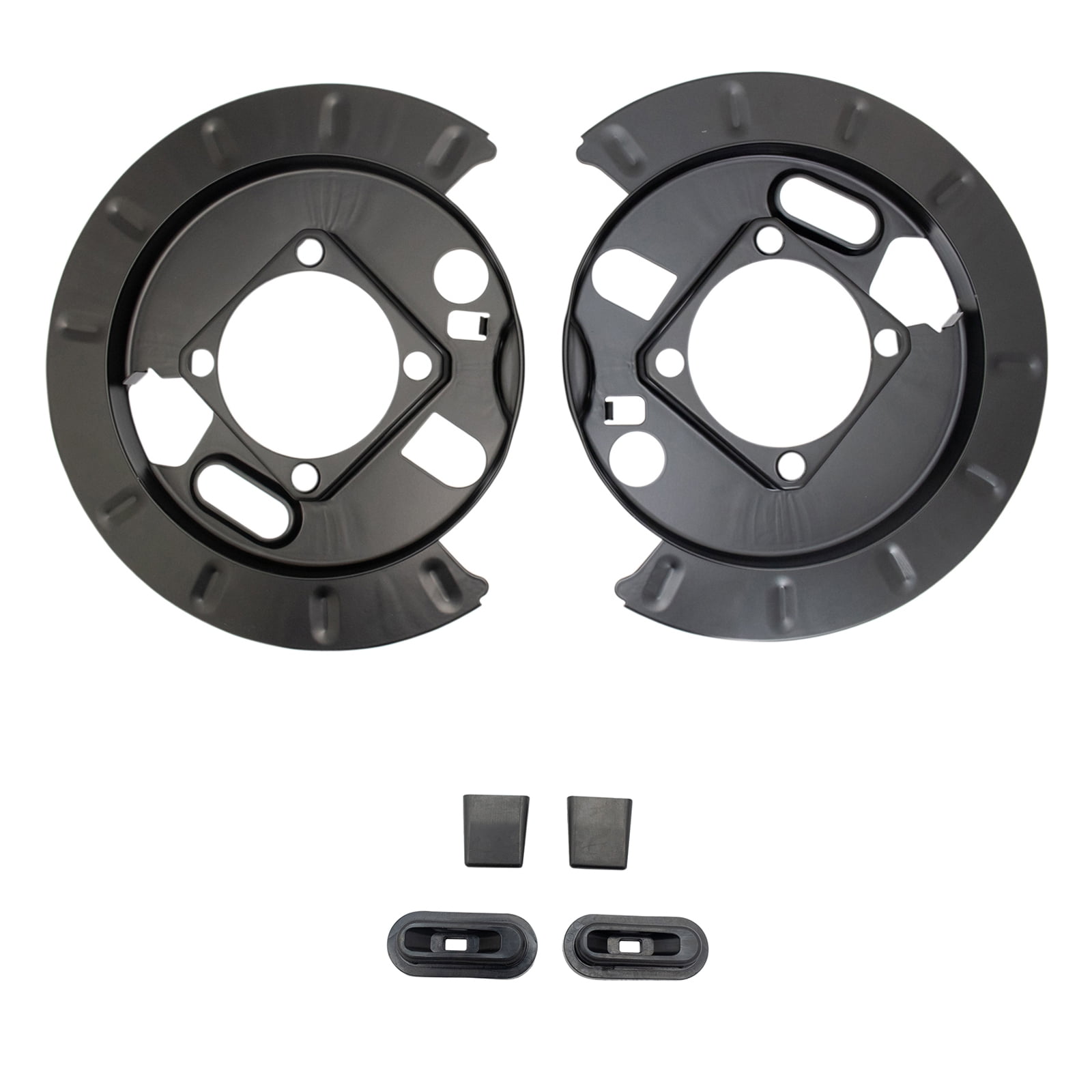 TRQ Rear Brake Rotor Backing Plate Dust Shield Set Direct Fit for Chevy ...