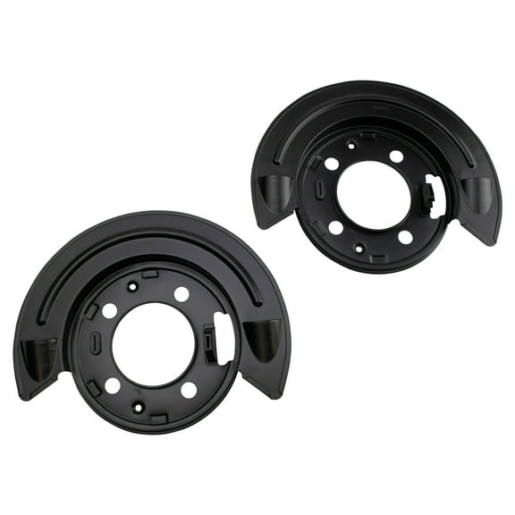 TRQ Rear Brake Rotor Backing Plate Dust Shield Set Direct Fit for Dodge Ram 2500