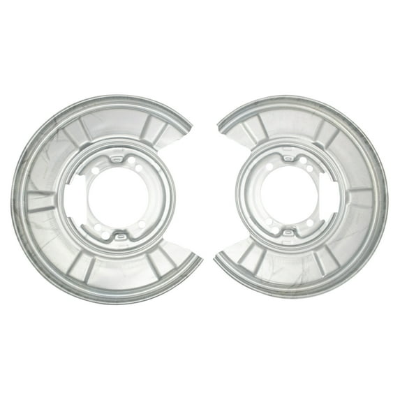 TRQ Rear Brake Rotor Backing Plate Dust Shield Set Direct Fit for Mercedes Benz Sprinter 2500 3500