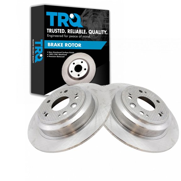 TRQ Rear Brake Rotors Set Vented Fits Select 2010-2011 Honda Accord Crosstour 2012-2015 Crosstour
