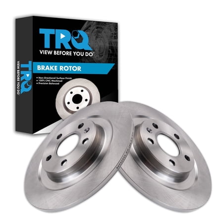 TRQ Rear Brake Rotor Set Solid Fits 2019-2023 Volvo XC40