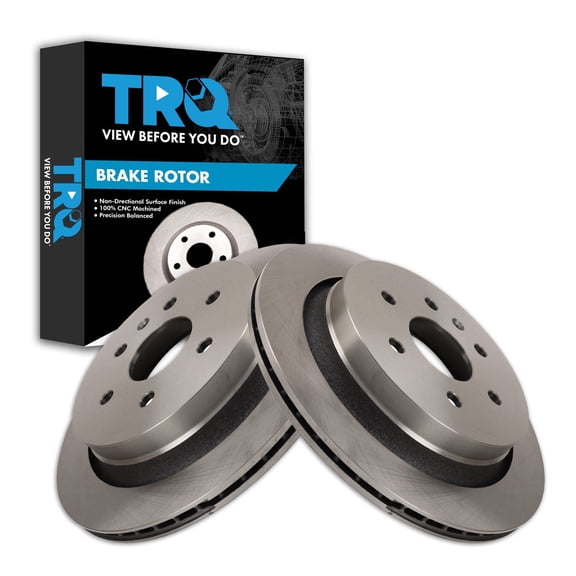 TRQ Rear Brake Rotor Set Vented Fits 2013-2019 Cadillac XTS
