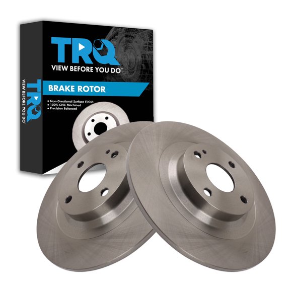 TRQ Rear Brake Rotor Solid Fits 2017-2020 Fiat 124 Spider 2016-2024 Mazda MX-5 Miata