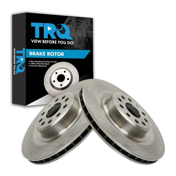 TRQ Rear Brake Rotors Set Fits Select 2012-2022 Tesla S 2016-2022 X