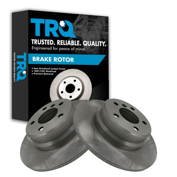 TRQ Rear Brake Rotors Set Solid Fits Select 2000-2006 BMW X5