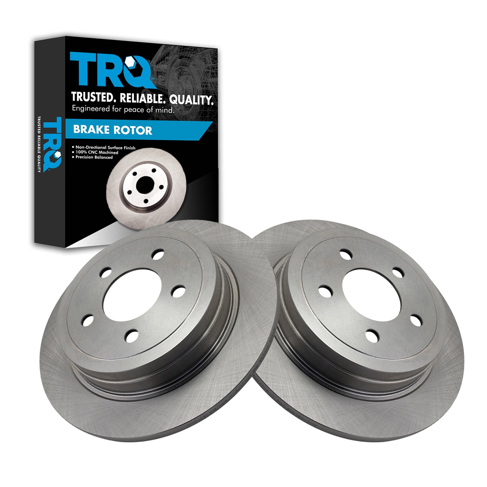 TRQ Rear Brake Rotors Set Solid Fits Select 2003 Ford Explorer Sport ...