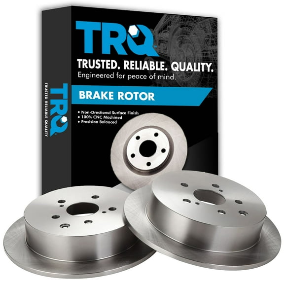TRQ Rear Brake Rotors Set Solid Fits Select 2010-2015 Lexus RX350 RX450h 2014-2019 Toyota Highlander 2011-2020 Sienna