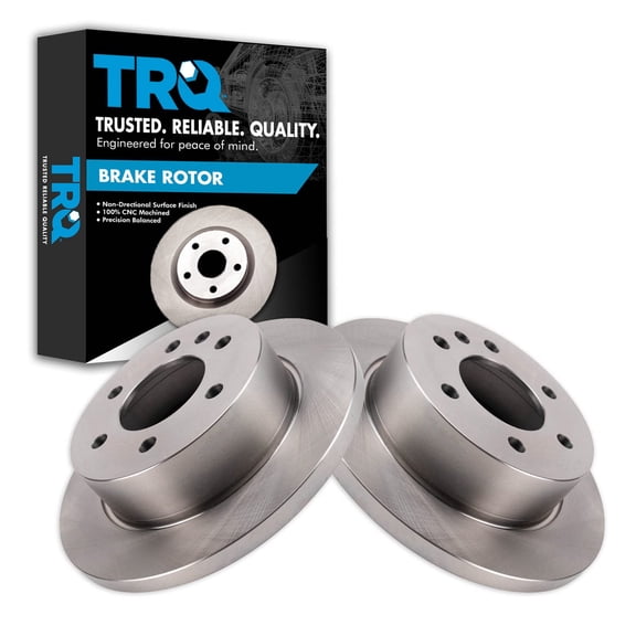 TRQ Rear Brake Rotors Set Solid Fits Select 2019-2020 Freightliner Sprinter 2500 Sprinter 3500 2019-2021 Mercedes-Benz Sprinter 1500