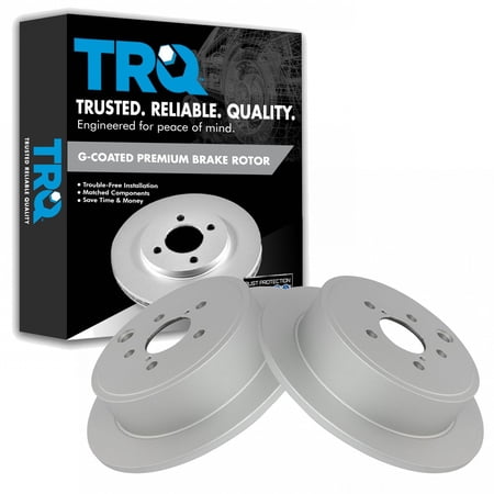 TRQ Rear Brake Rotors Set Solid Premium G-Coated Fits Select 2013-2015 Subaru BRZ 2009-2013 Forester 2008-2014 Impreza 2010-2014 Legacy Outback