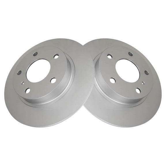 TRQ Rear Brake Rotors Set Solid Premium G-Coated Fits Select 2014-2022 Mazda 3 2019-2021 CX-3 2020-2022 CX-30