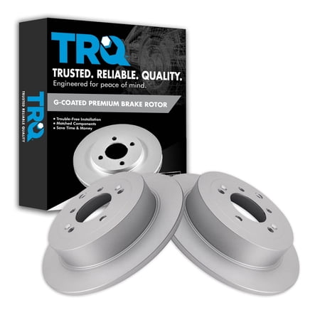 TRQ Rear Brake Rotors Set Solid Premium G-Coated Fits Select 2016-2021 Hyundai Tucson 2017-2021 Kia Sportage