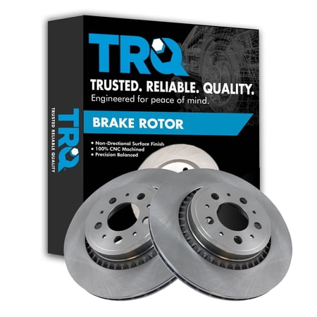 TRQ Rear Brake Rotors Set Vented Fits Select 2003-2014 Volvo XC90