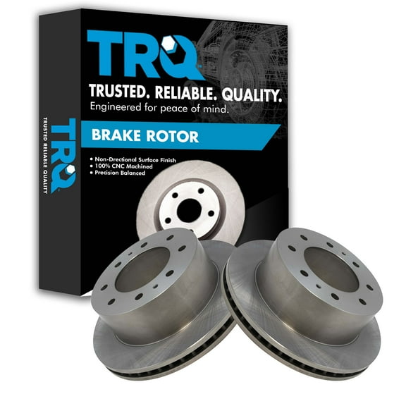 TRQ Rear Brake Rotors Set Vented Fits Select 2011-2023 Chevrolet Silverado 2500 HD Silverado 3500 HD 2016-2019 Suburban 3500 HD GMC Sierra 2500 HD Sierra 3500 HD